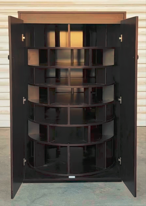 Rotating Shoe Display Cabinet - Modern Circular Shoe Organizer