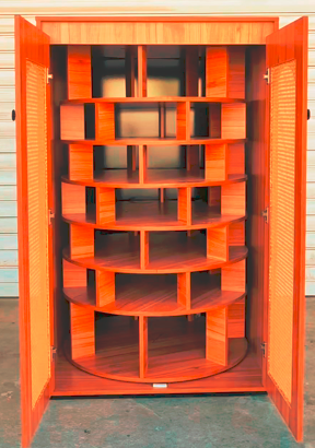 Rotating Shoe Display Cabinet - Modern Circular Shoe Organizer